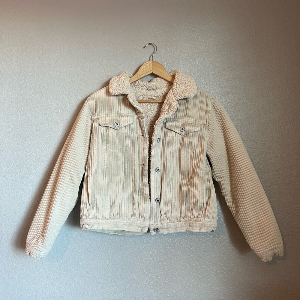 Faux Sherpa Lined Corduroy Jacket